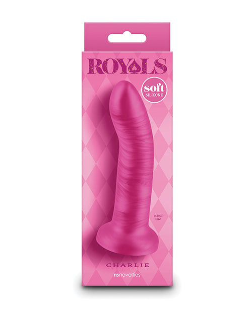 Royals 5&quot; Charlie Curved Dildo - Metallic Pink