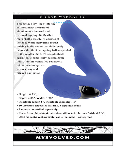 Evolved Tappity Tap Vibrator - Blue