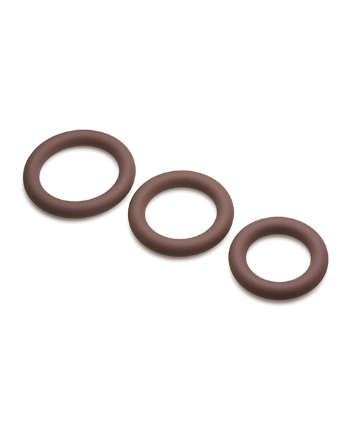 Curve Toys Jock Silicone Cock Ring Set of 3 - Dark