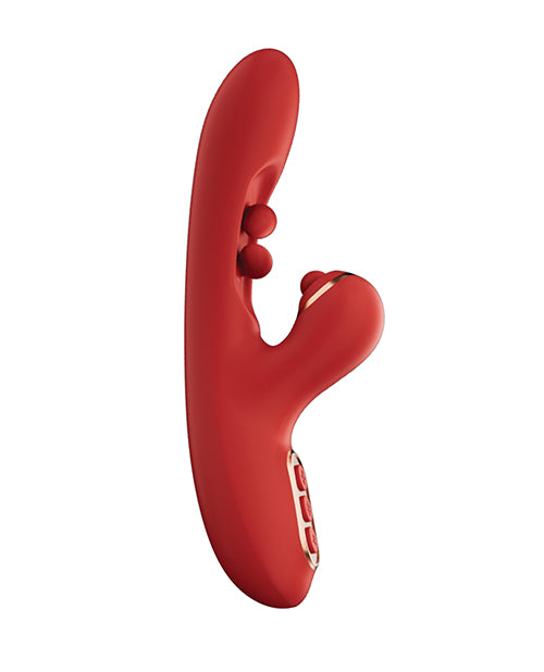 Tickler Wiggling G-Spot Vibrator &amp; Tapping Clitoral Stimulator - Red