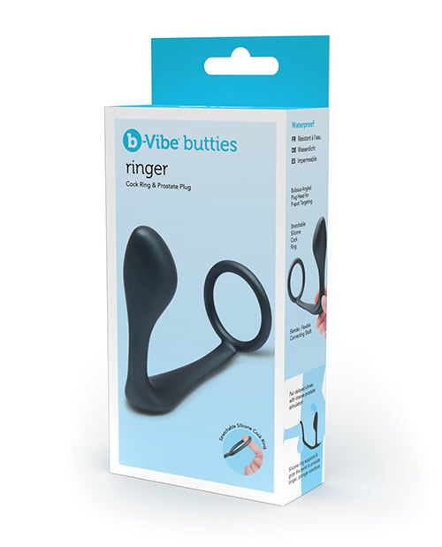 Cotr Inc b-Vibe Butties Ringer Cock Ring & Prostate Plug - Black