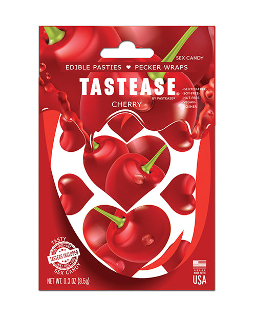 Pastease Tastease Edible Pasties &amp; Pecker Wraps - Cherry O/S