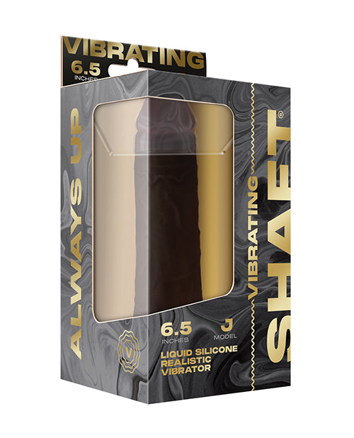 Shaft Flexskin Liquid Silicone 6.5&quot; Vibrating Dong - Mahogany