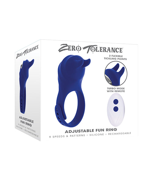 Zero Tolerance Adjustable Ring Fun - Blue