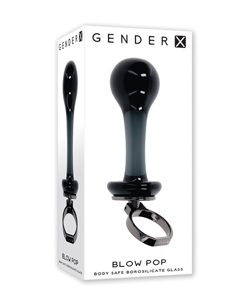 Gender X Blow Pop Glass Anal Plug - Black