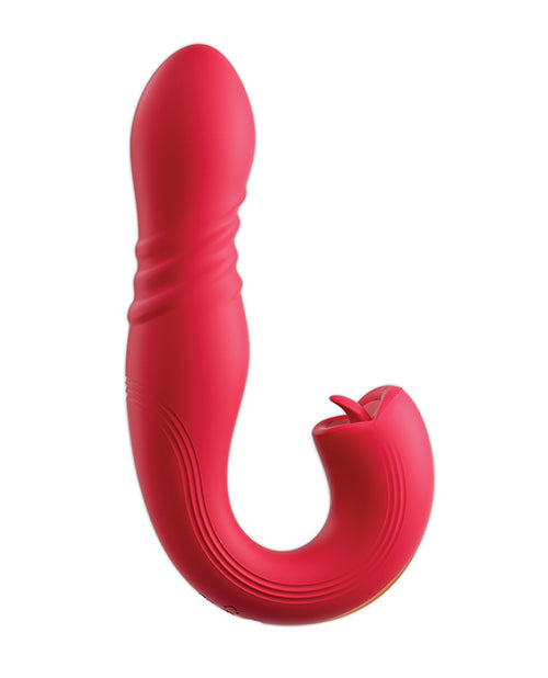 Joi Thrust 2 Thrusting G-Spot Vibrator &amp; Clit Licker - Red