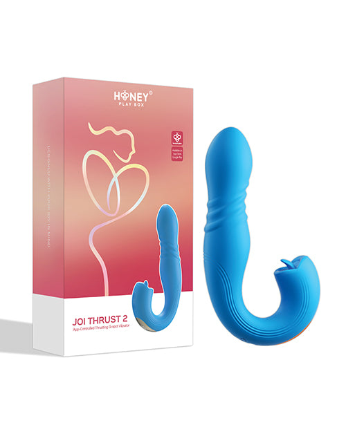 Joi Thrust 2 Thrusting G-Spot Vibrator &amp; Clit Licker - Blue