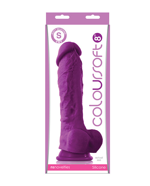 ColourSoft 8&quot; Soft Dildo - Purple