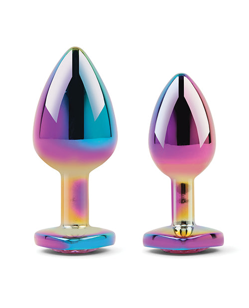 Gemsations 2 pc 2.75&quot; &amp; 3.25&quot; Chrome Anal Training Set - Rainbow