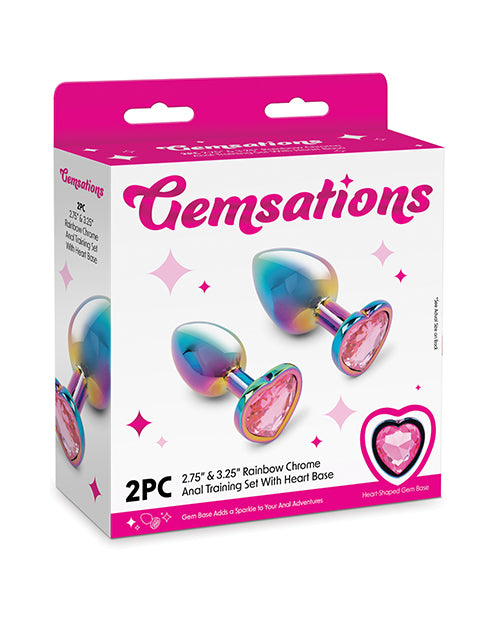 Gemsations 2 pc 2.75&quot; &amp; 3.25&quot; Chrome Anal Training Set - Rainbow