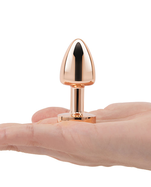 Gemsations 2&quot; Beginners Bling Bling Metal Butt Plug - Rose Gold