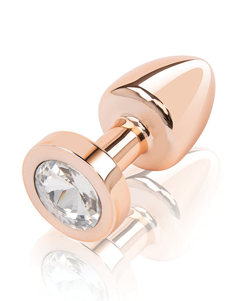 Gemsations 2&quot; Beginners Bling Bling Metal Butt Plug - Rose Gold