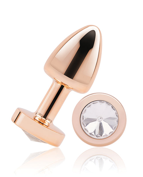 Gemsations 2&quot; Beginners Bling Bling Metal Butt Plug - Rose Gold