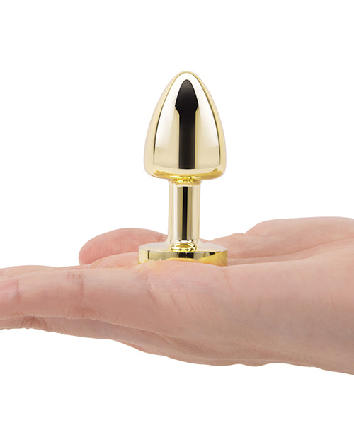 Gemsations 2&quot; Beginners Bling Bling Metal Butt Plug - Gold