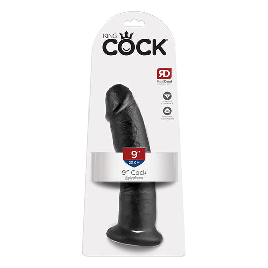 Pipedream King Cock 9 in. Cock Realistic Dildo With Suction Cup Black