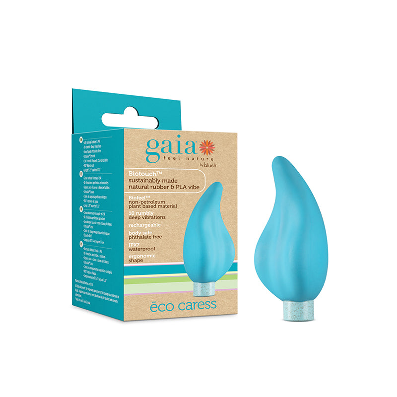 Blush Gaia Eco Caress Bullet Vibrator and Sleeve - Aqua