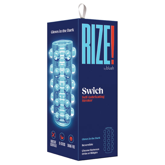 Rize Switch Glow In The Dark Self Lubricating Stroker-Clear