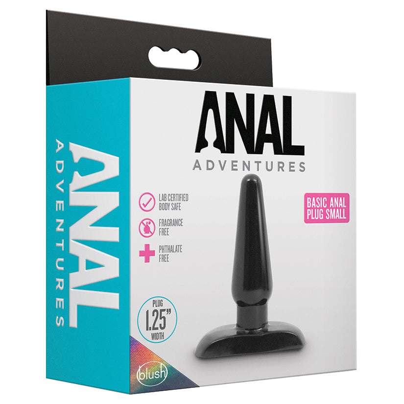 Blush Anal Adventures Basic Anal Plug - Small Black