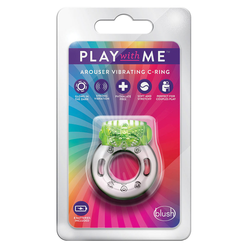 Blush Play with Me Arouser Vibrating C-Ring - Green