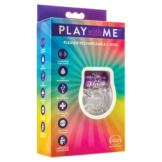 Blush Play with Me Pleaser Rechargeable C Ring - Purple