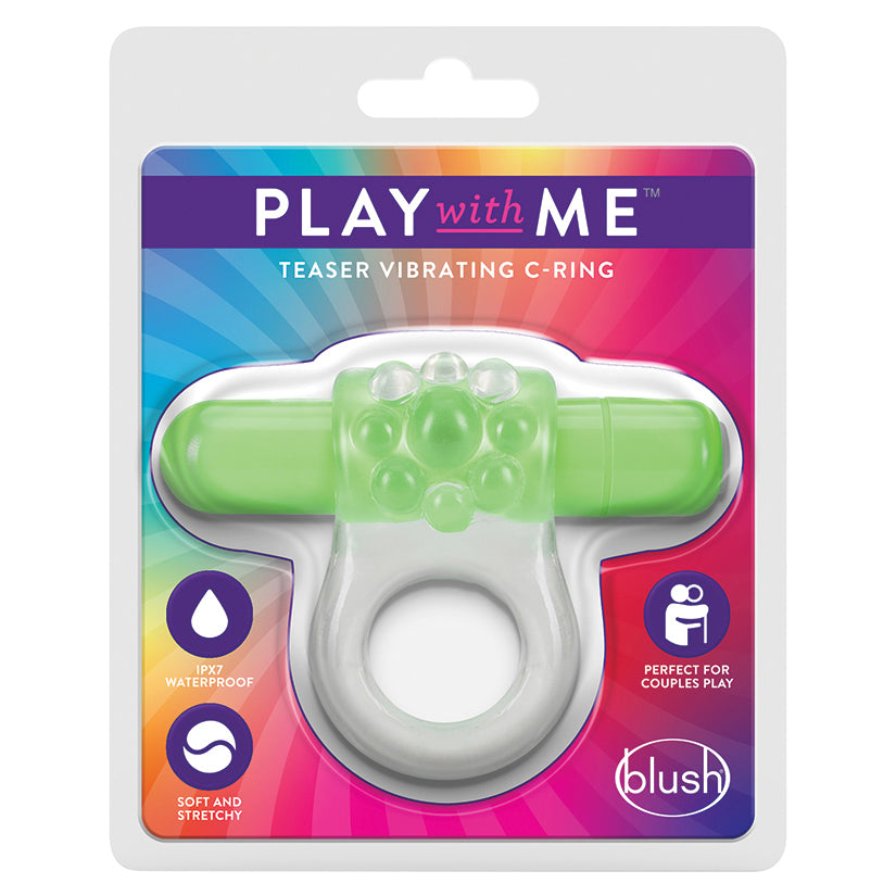 Blush Play with Me Teaser Vibrating C Ring - Green