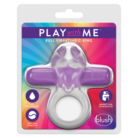 Blush Play with Me Bull Vibrating C Ring - Purple