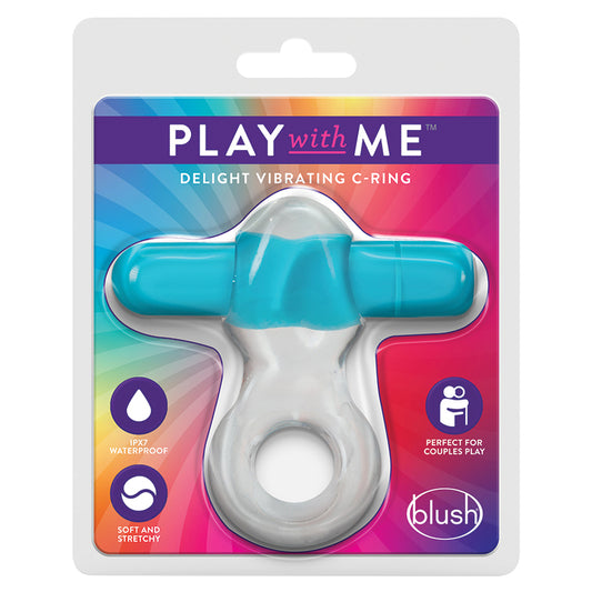 Blush Play with Me Delight Vibrating C Ring - Blue