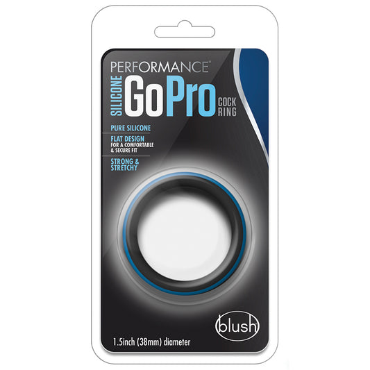 Blush Performance Silicone Go Pro Cock Ring - Black/Blue