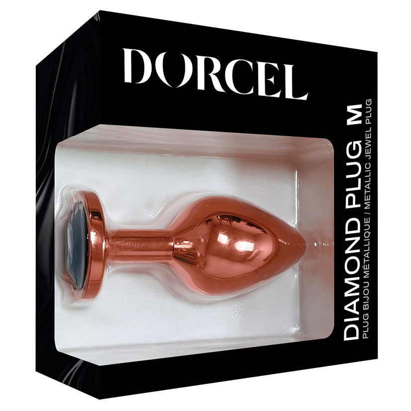 Dorcel Aluminium Bejeweled Diamond Plug - Rose Gold Medium