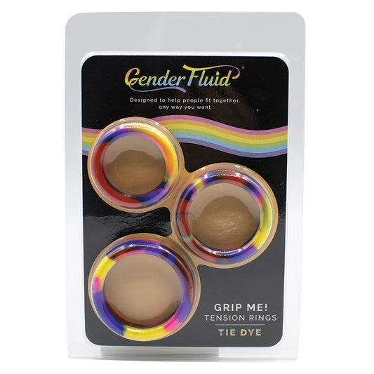 Gender Fluid Grip Me! Tension Ring Set - Tie Dye