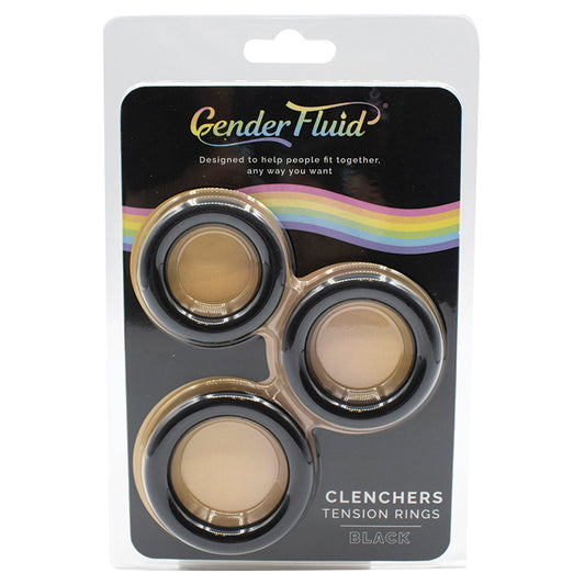 Gender Fluid Clincher Tension Ring Set - Black