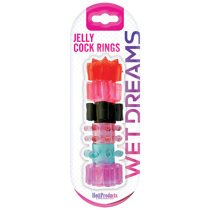 Wet Dreams Pleasure Stars Jelly Cock Rings (6 Pack)