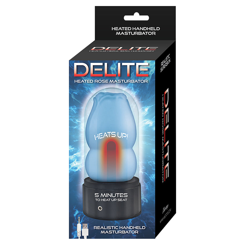 Delite Heated Rose Masturbator-Blue