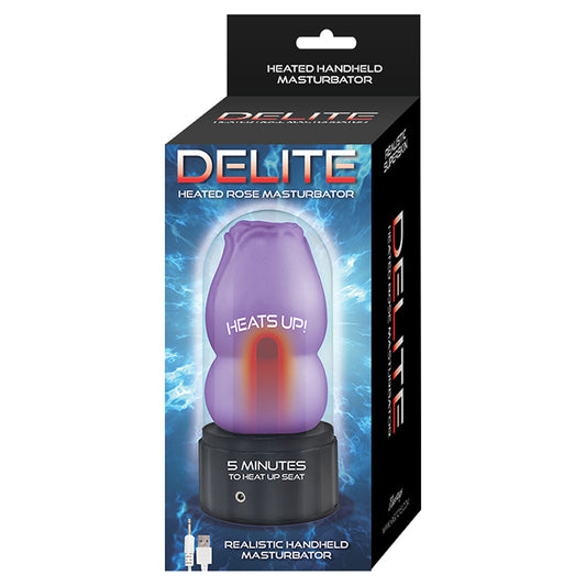 Delite Heated Rose Masturbator-Purple