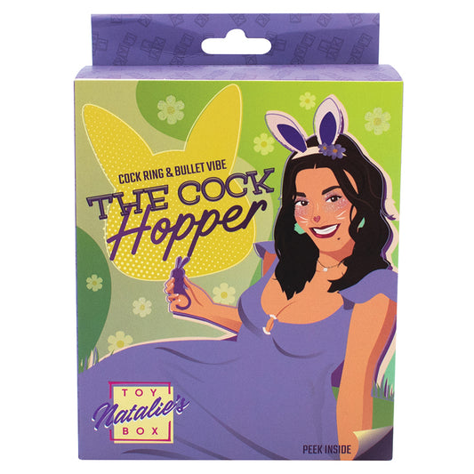 Natalie&#039;s Toy Box The Cock Hopper Cock Ring &amp; Bullet Vibrator - Purple