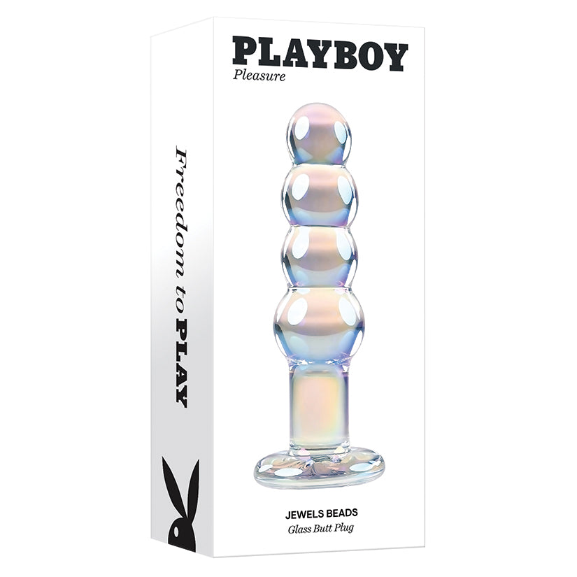 Playboy Pleasure Jewels Beads Anal Plug - Clear