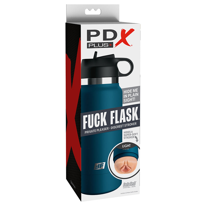 PDX Plus Fuck Flask Private Pleaser Stroker - Light/Blue