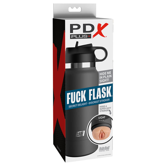 PDX Plus Fuck Flask Secret Delight Stroker - Light/Grey