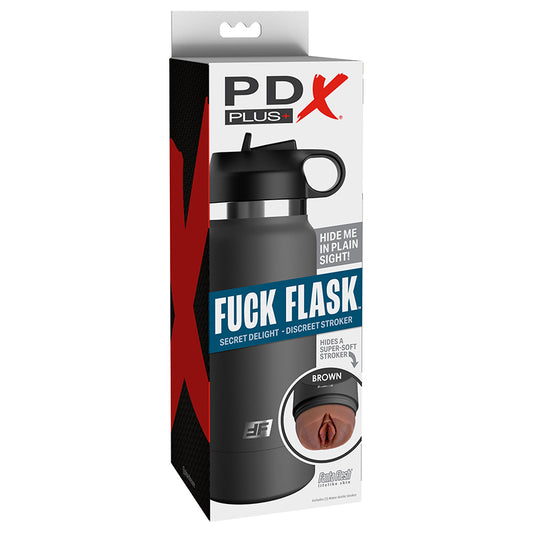 PDX Plus Fuck Flask Secret Delight Stroker - Brown/Grey