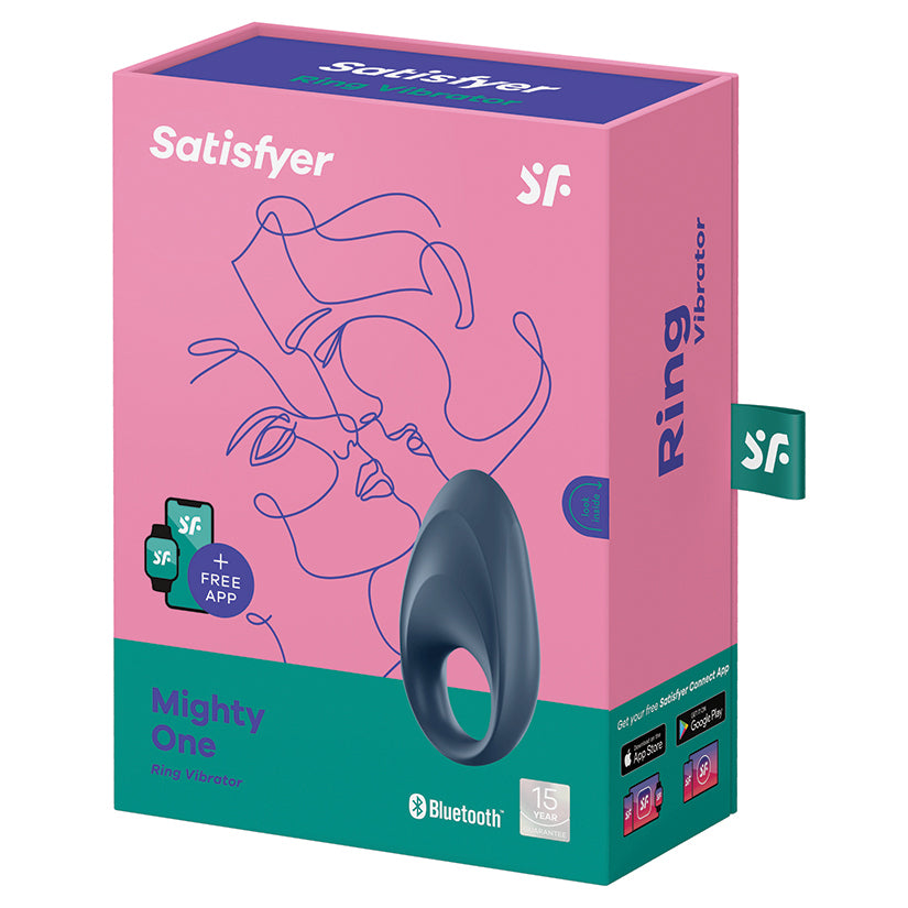 Satisfyer Mighty One Ring w/App - Blue