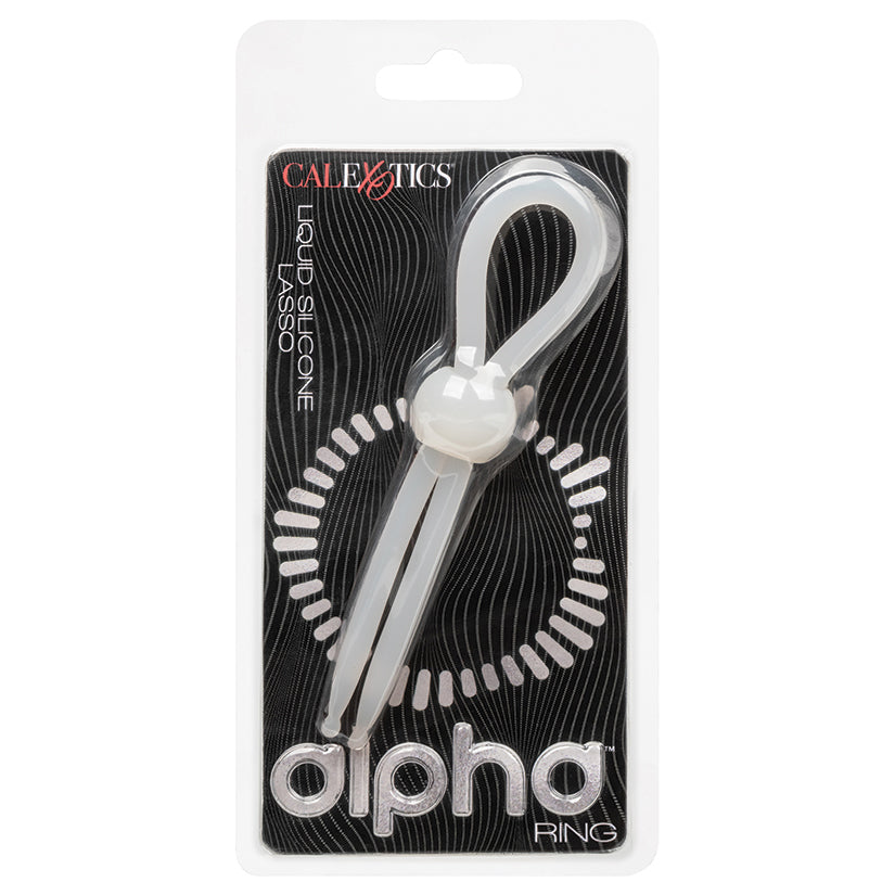 Alpha Liquid Silicone Lasso Cock Ring - Natural