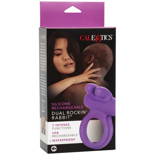 Silicone Rechargeable Rockin&#039; Rabbit Enhancer - Purple