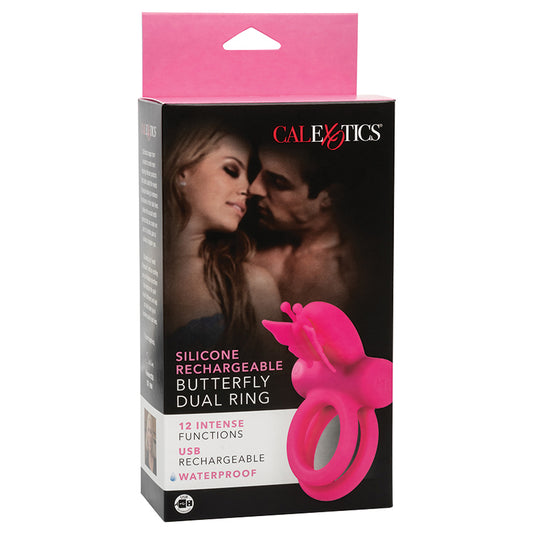 Silicone Rechargeable Butterfly Dual Ring