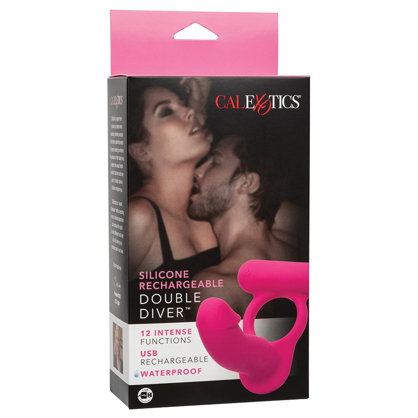 Silicone Rechargeable Double Diver - Pink