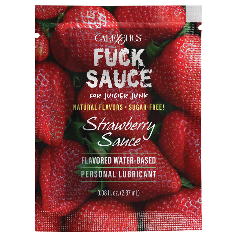 Fuck Sauce Flavored Water Based Personal Lubricant Sachet - .08 oz Strawberry