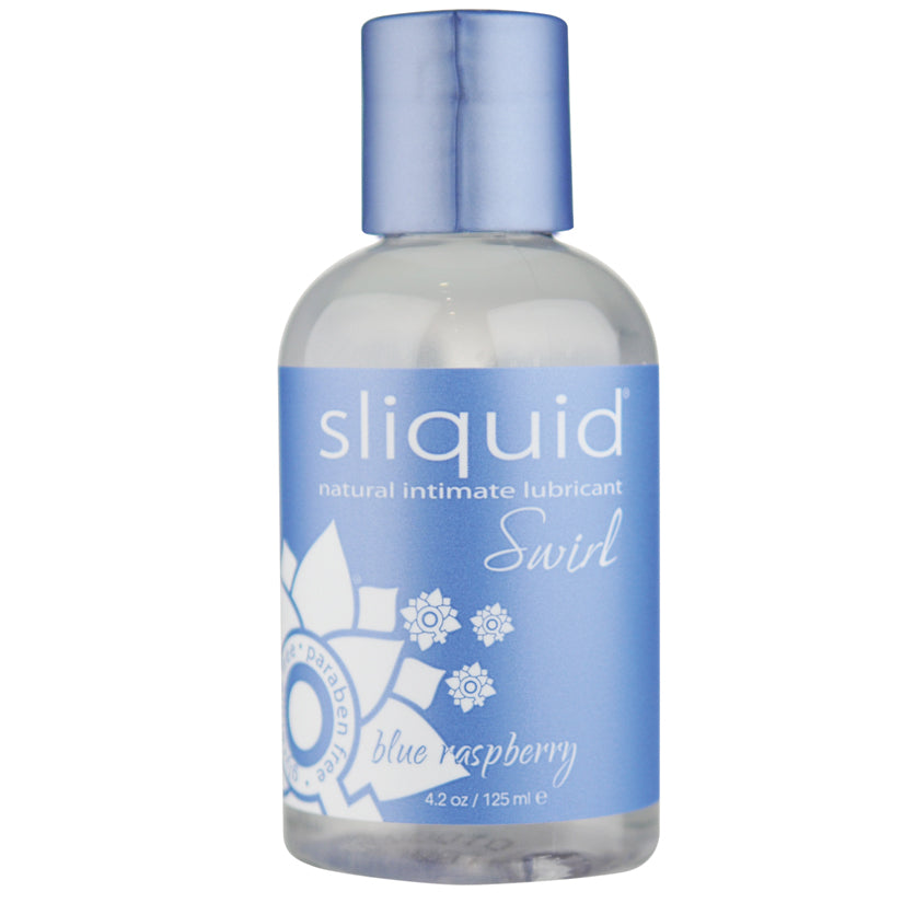 Sliquid Naturals Swirl Lubricant - 4.2 oz  Blue Raspberry