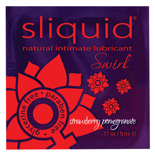 Sliquid Swirl Lubricant Pillow - .17 oz Strawberry Pomegranate