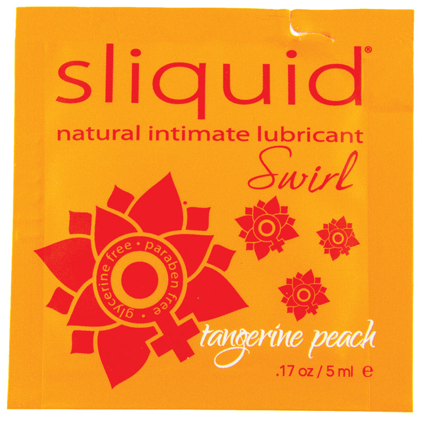 Sliquid Naturals Swirl Lubricant Pillow - .17 oz Peach