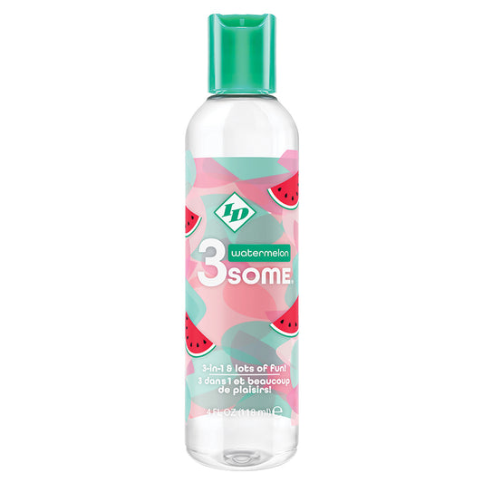 ID 3some 3 in 1 Lubricant - 4 oz Watermelon