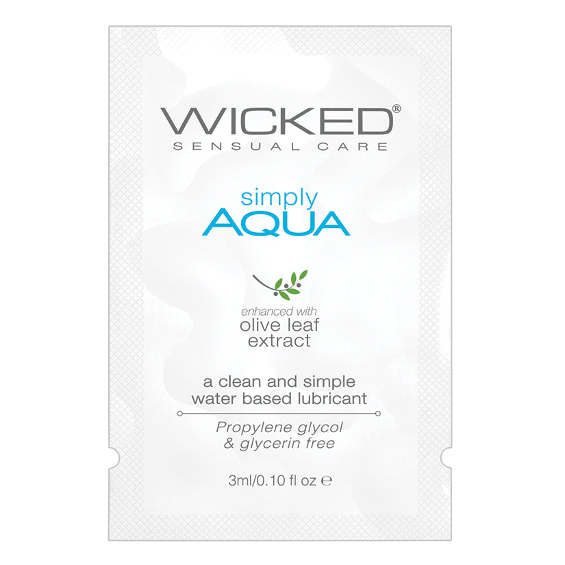 Wicked Sensual Care Simply Aqua Water Based Lubricant  - .1 oz